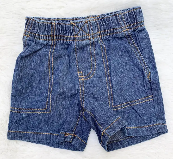 blue jean short set