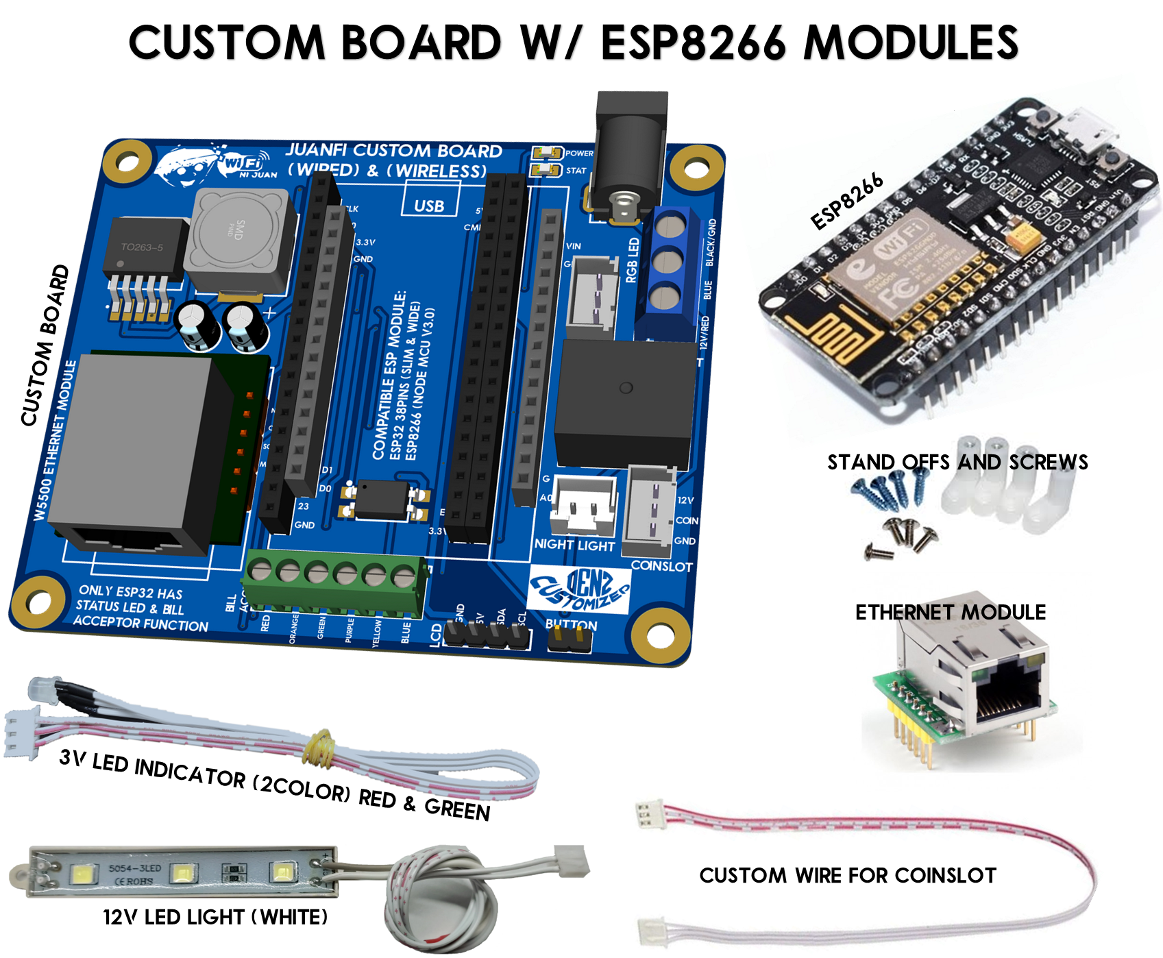 JuanFi Custom Board (wired & wireless) Lazada PH