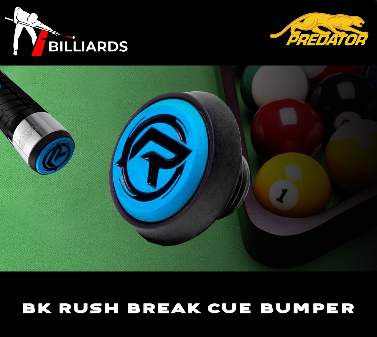 predator BK Rush Break Cue Bumper billiards billiard bilyar bumper ng