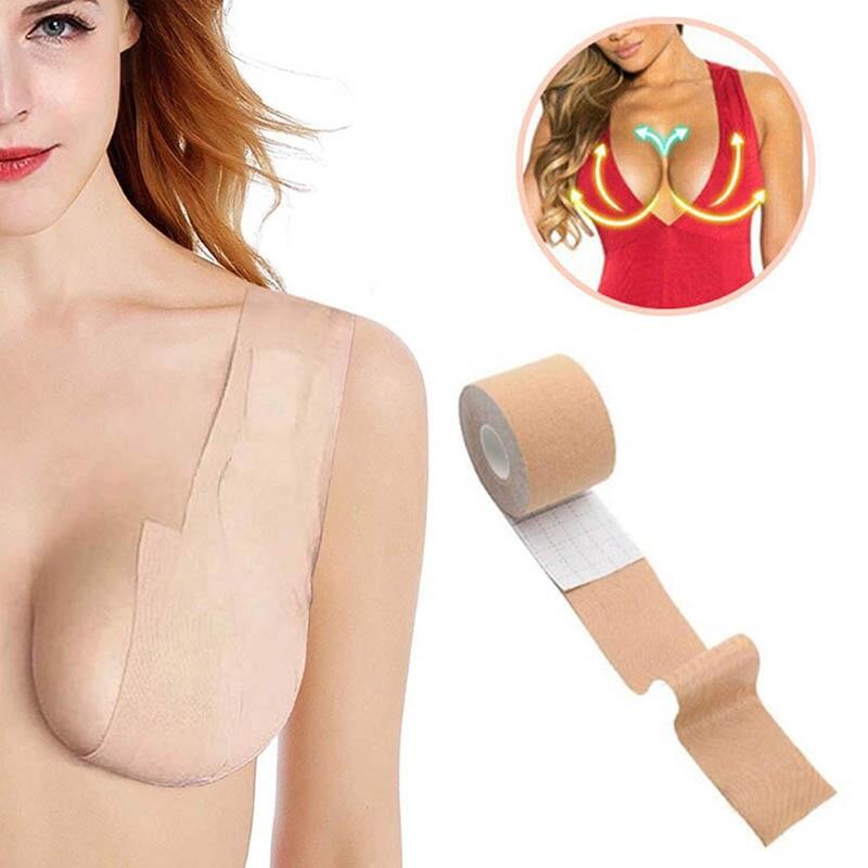 UWISH Boob Tape，5M Boob Tape Women Breast Nipple Covers Invisible Bra Diy  Nipple Cover Lift Tape Push Up Nipple Tape