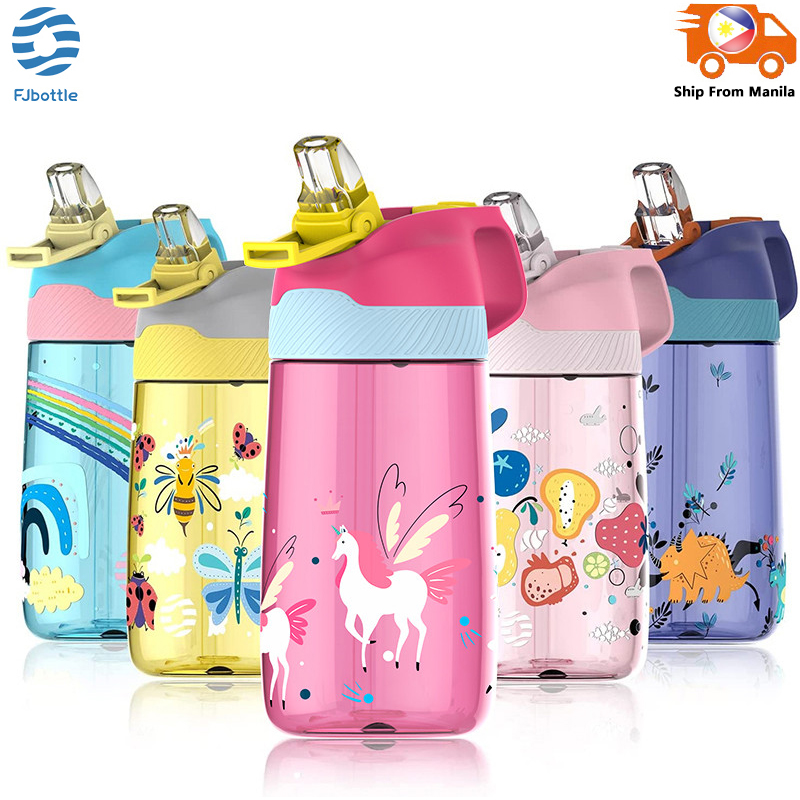 FJbottle Kids Thermos Water Bottle With Straw Children's Vacuum flask For  School Stainless steel Insulated Cup