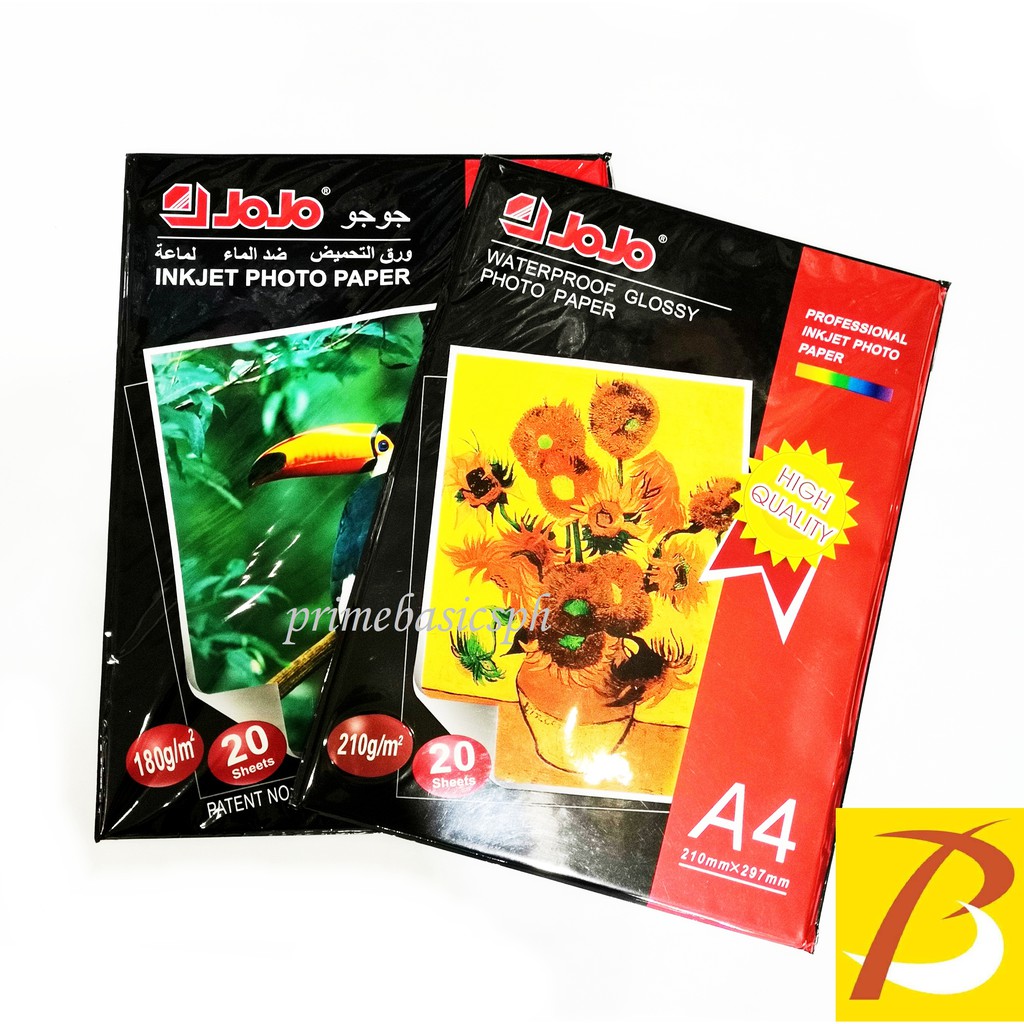 Jojo Inkjet Photo Paper 180g 20's A4 Lazada PH