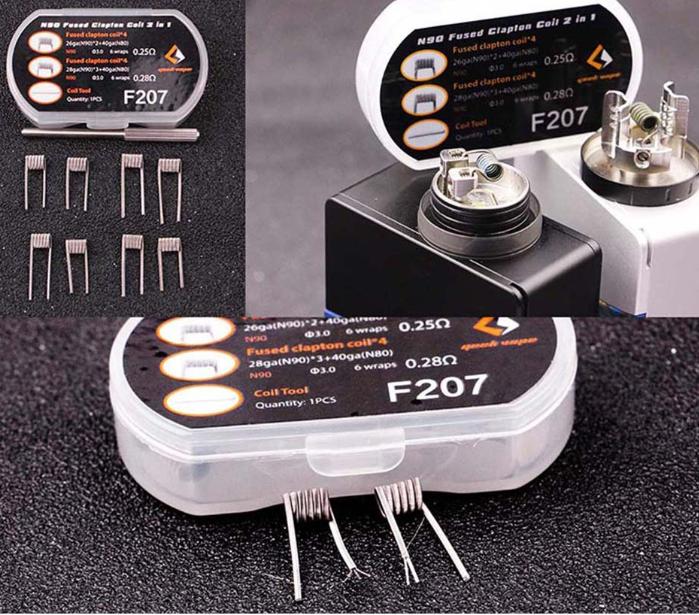 Geekvape F207 N90 Ni80 Fused Clapton Premade Heating Coil Wire