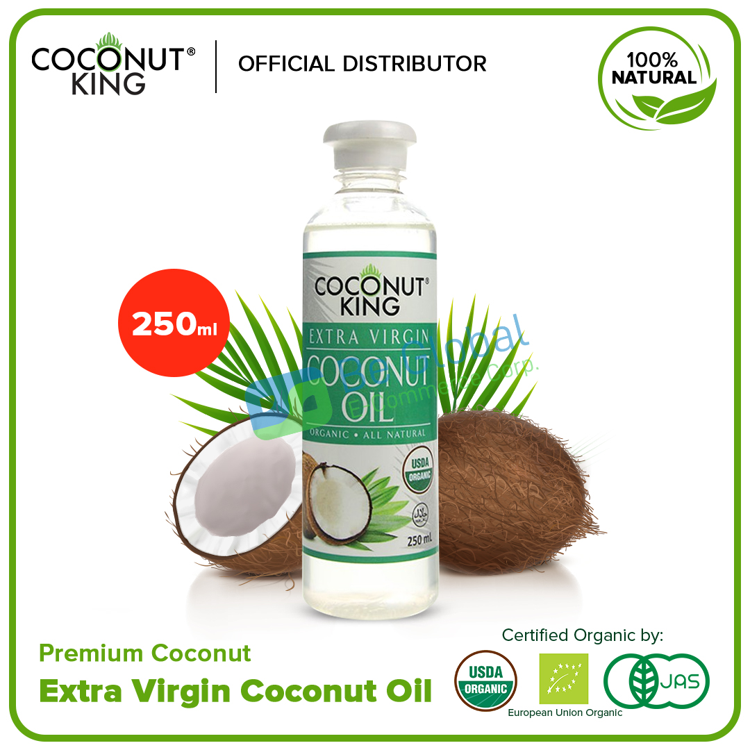 Coconut King Pemium Organic Extra Virgin Coconut Oil 250ml (All Natural ...