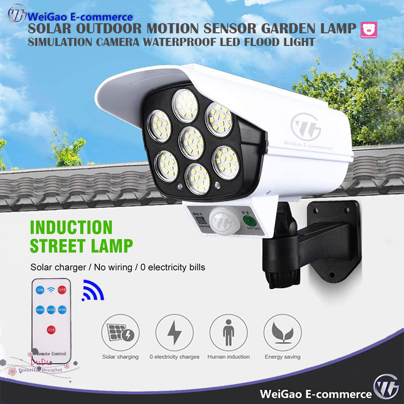 Solar Outdoor Motion Sensor Garden Lamp Simulation camera Waterproof