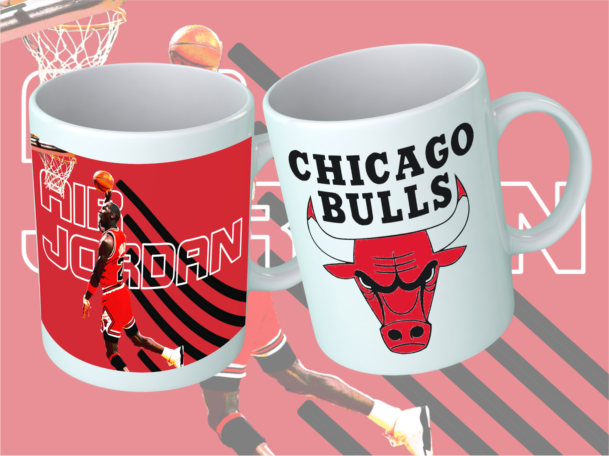 NBA Custom Design Basketball Chicago Bulls Jordan Mug Lazada PH