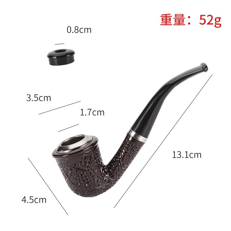 120mm Wood Smoking Pipe Resin Tobacco Cigar Cigarette Hand Pipes Men