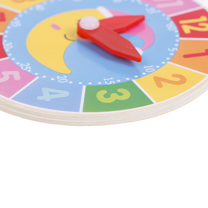 New Children Wooden Colorful Clock Toys for Kids Early Preschool ...