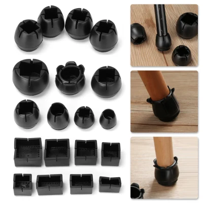 4PCS Silicone Table Chair Leg Mat Non-slip Table Chair Leg Caps Foot Protection Bottom Cover Pads Wood Floor Protectors