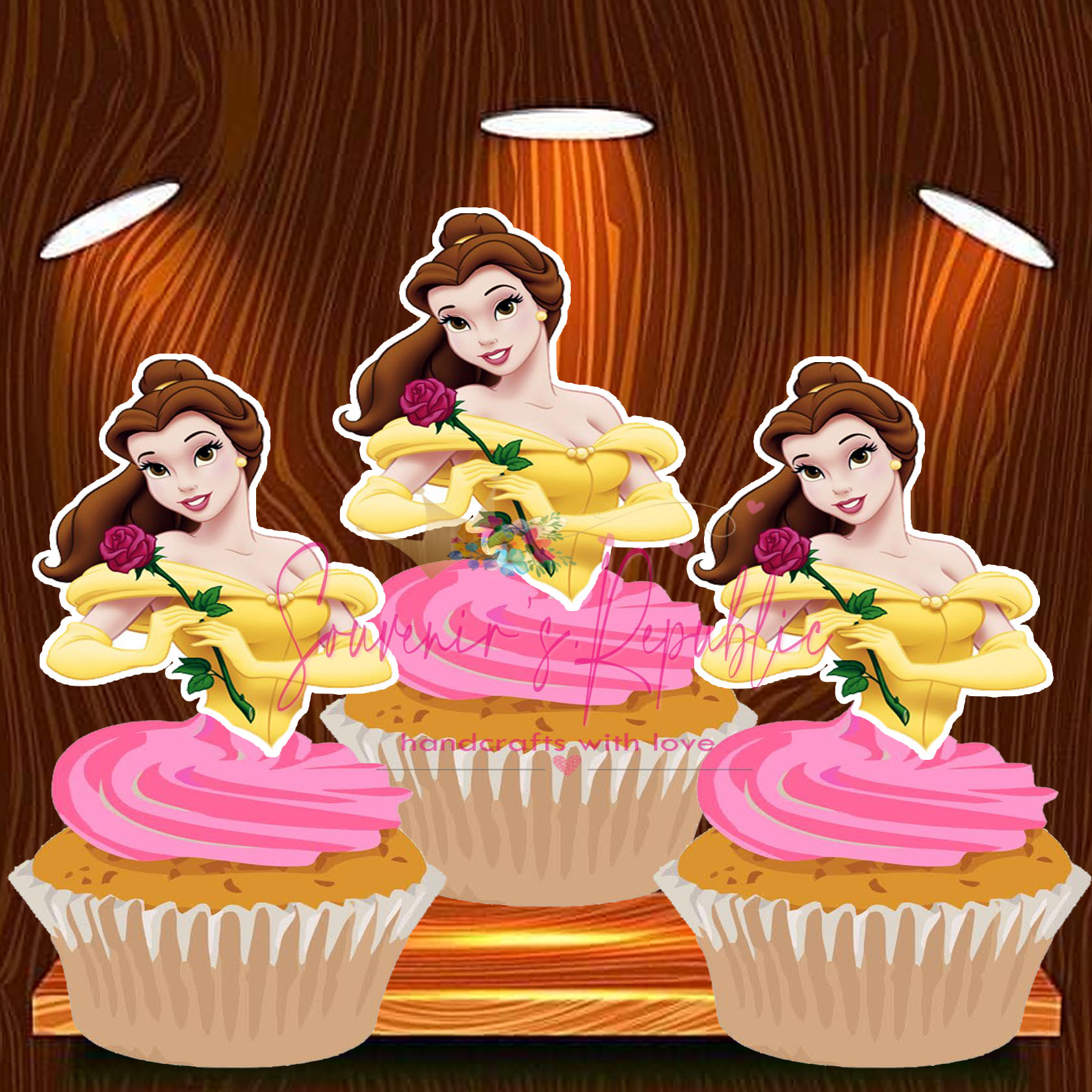 Avail] Disney Princess Family Acrylic Cake & Cupcake Topper Set Frozen  Ariel Snow White Cinderella Belle, Hobbies & Toys, Stationery & Craft,  Occasions & Party Supplies on Carousell