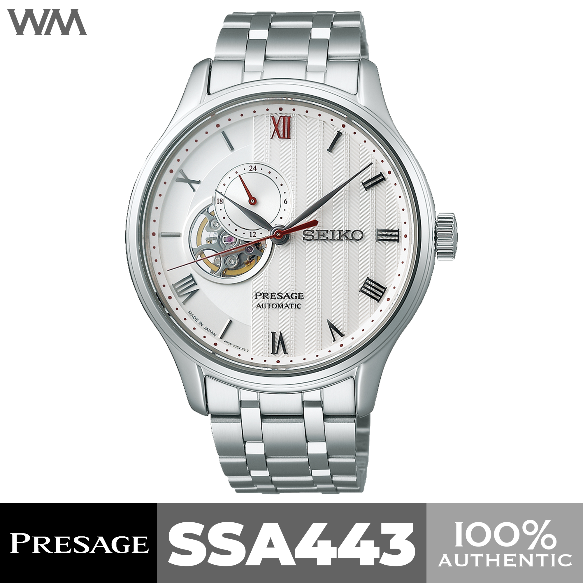 Seiko Presage Zen Garden Open Heart Stainless Steel Automatic 