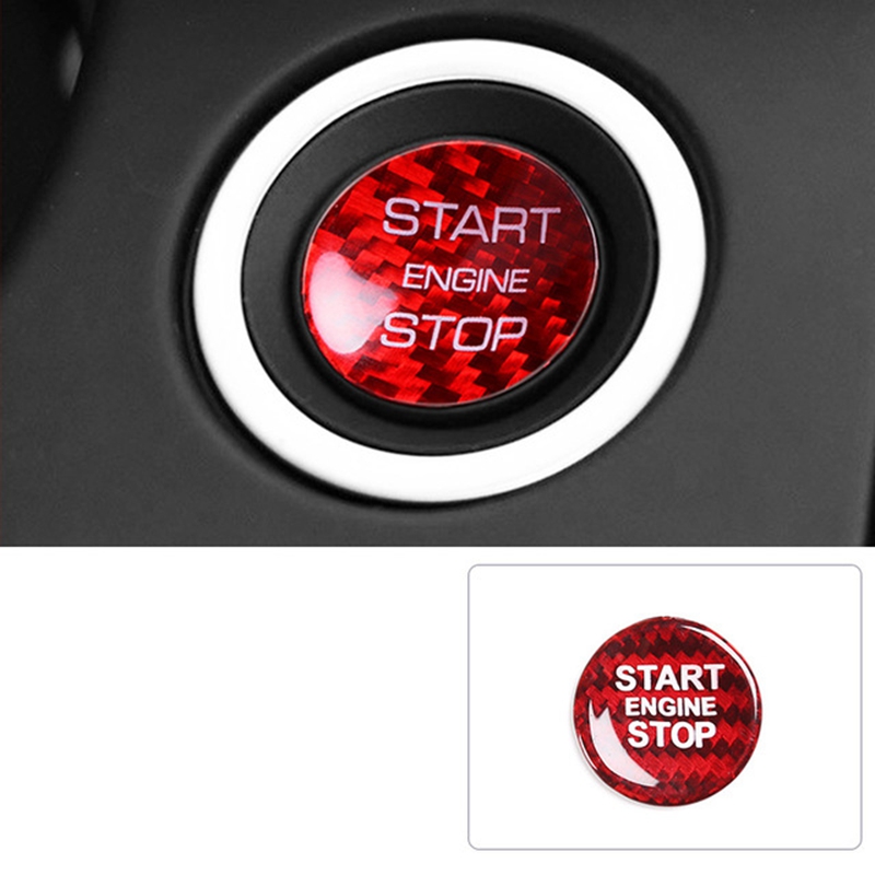 Car Steering Wheel Engine Start Stop Button Cover Sticker for Land Rover Discovery 5 Sport Range Rover Sport Evoque