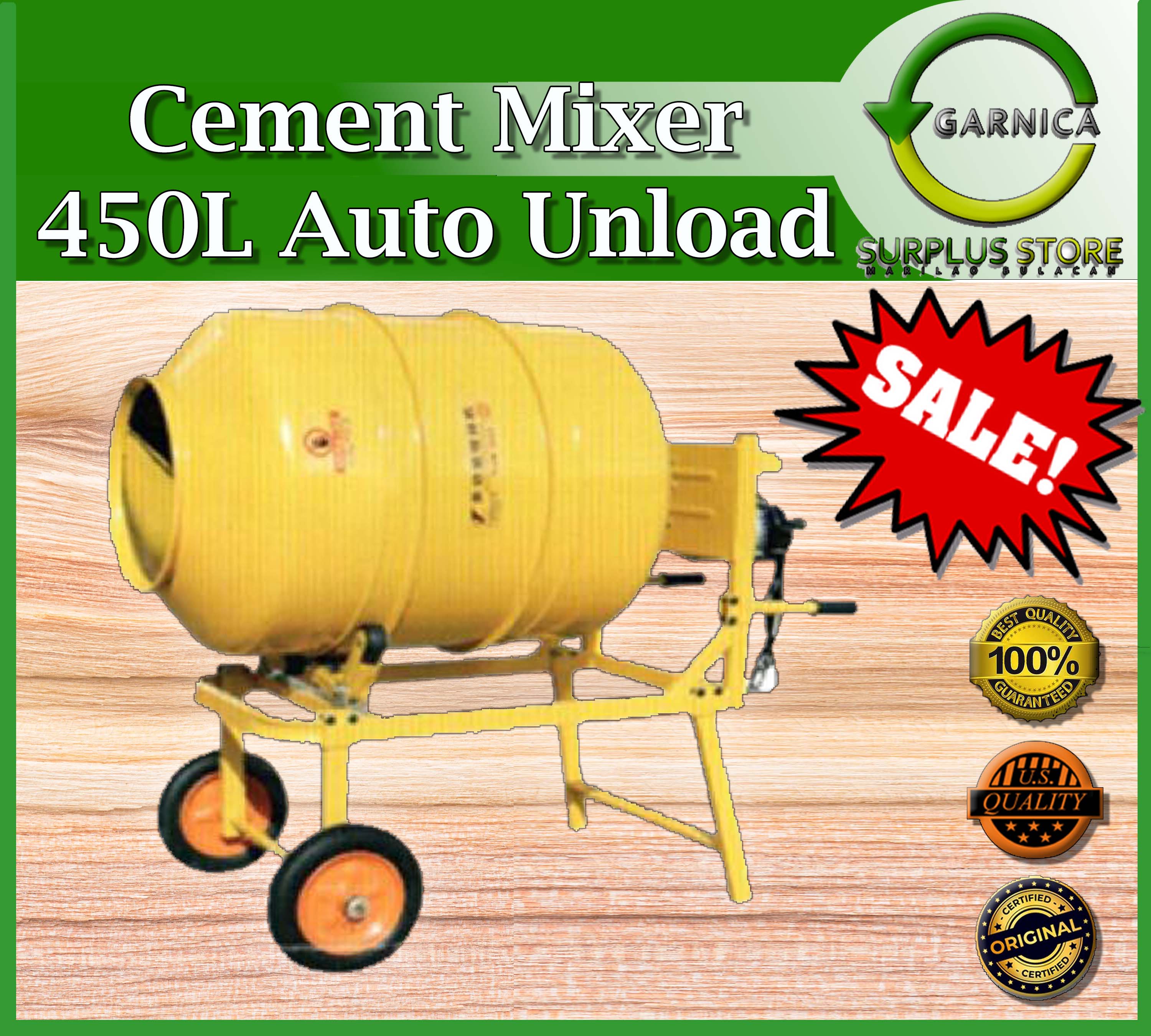 Cement Mixer 450L Auto Unload Lazada PH