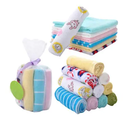 CiCi Soft Baby Cotton Square Bath Face Towel Bib Swaddling Burn Face Washers Hand Towels Assorted Design