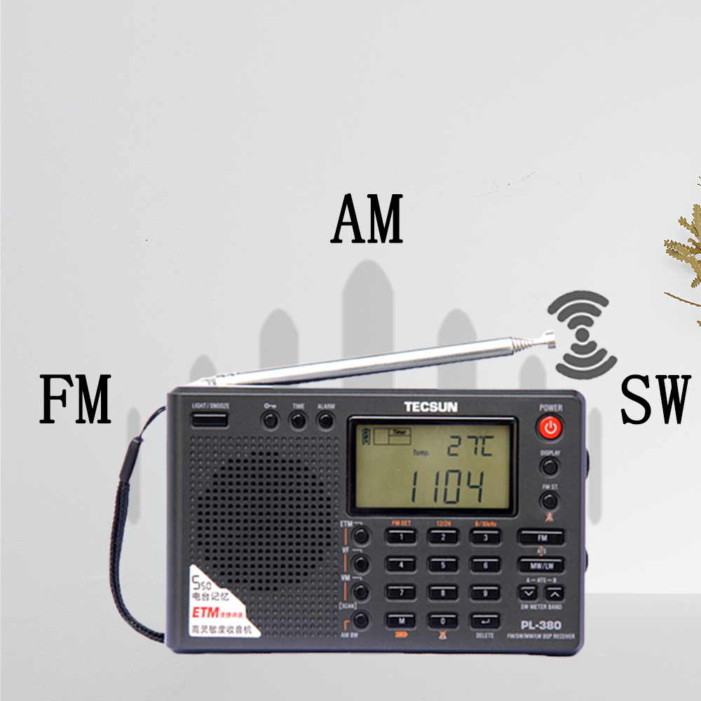 Tecsun PL-380 Full Band Radio Digital Demodulation Stereo PLL Portable Radio  FM /LW/SW/MW DSP Receiver Internet Radio Lazada PH