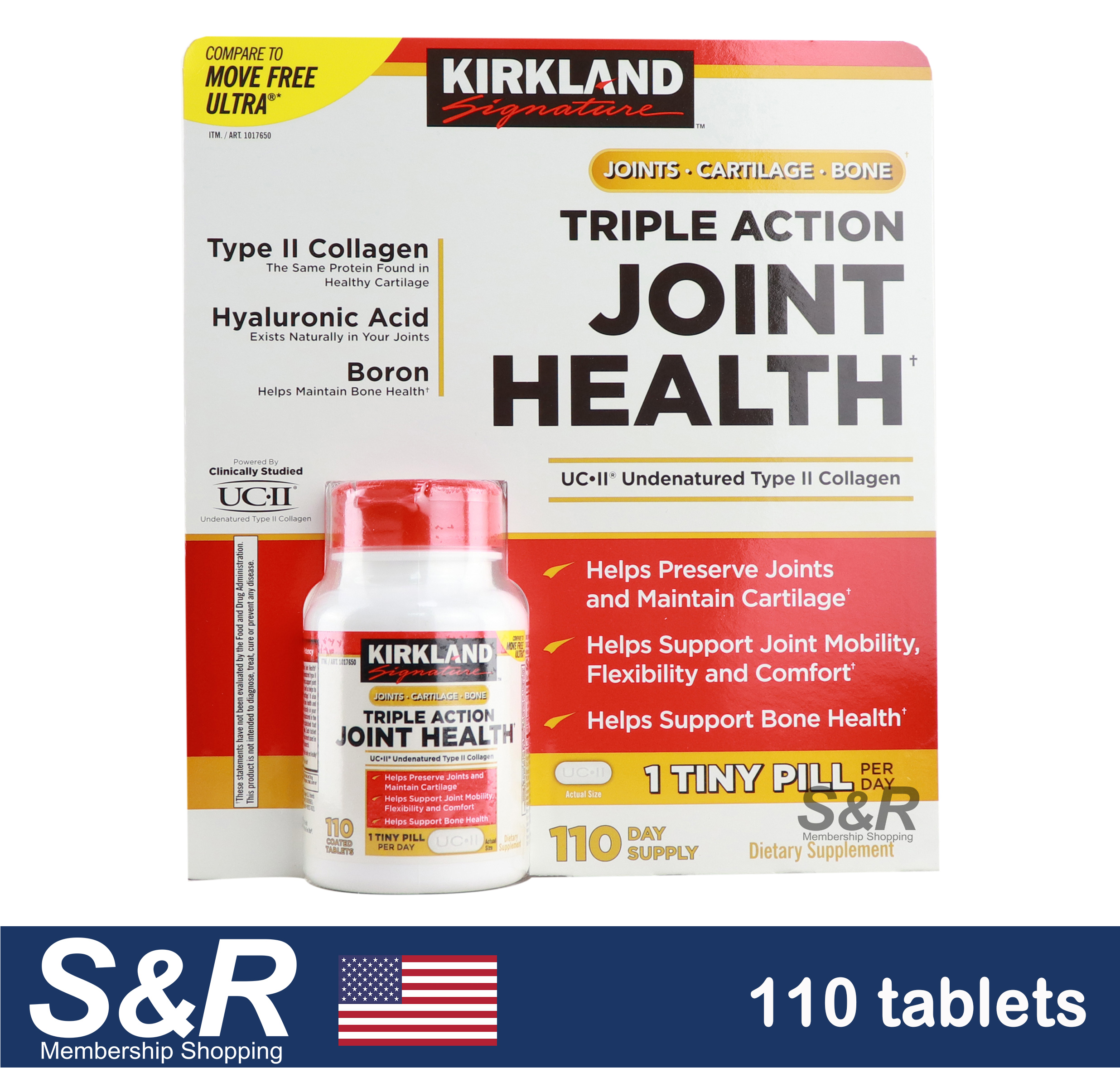 Kirkland Signature Triple Action Joint Health Supplement 110 tablets review and price 08192024