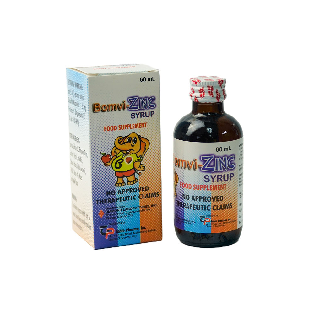 BOMVI ZINC Food Supplement Syrup 60ml | Lazada PH