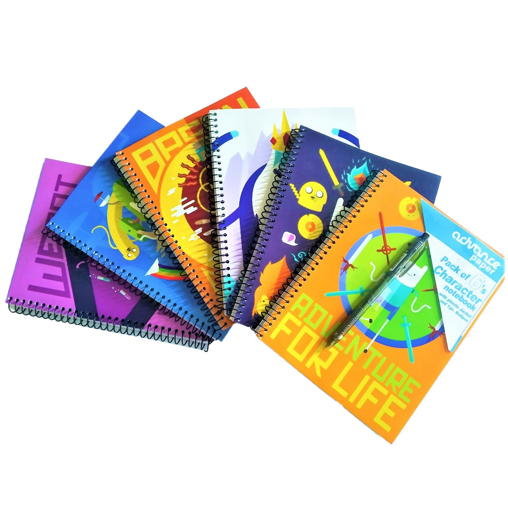 Advance Adventure Time Writing/Compo/Spiral Notebooks - 6 Pcs with ...