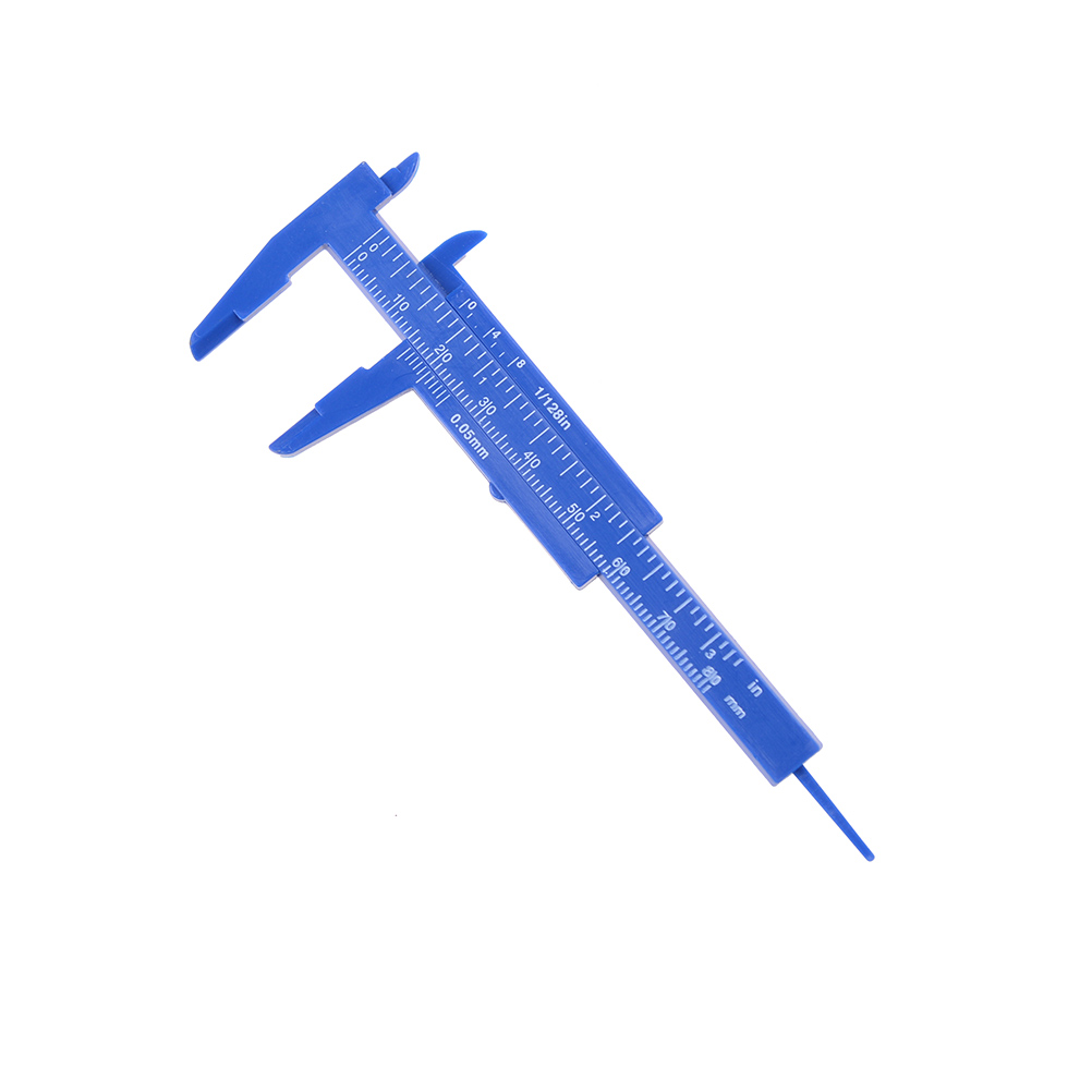 Fulai 80mm Mini Plastic Student Sliding Vernier Caliper Gauge Measurement Tool