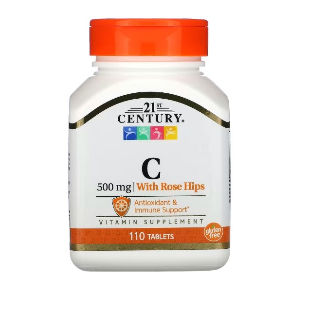 21st Century, Vitamin C with Rose Hips, 500 mg, 110 Tablets Lazada PH