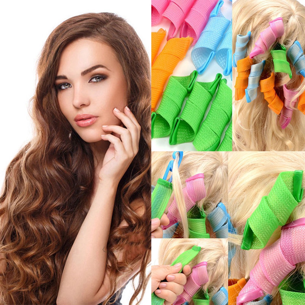 Magic Leverage Hair Curler Spiral Hair Rollers Curl Former 18PcsSet |  Lazada PH