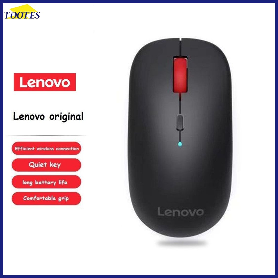 Lenovo Wireless Mouse M25 Portable Business Office Sensitive Mute Big Red  Dot Comfortable | Lazada PH