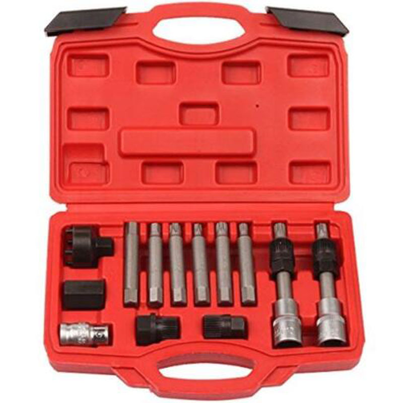 13pc alternator pulley tool kit Alternator tool set / repair / removal / pulley crankshaft