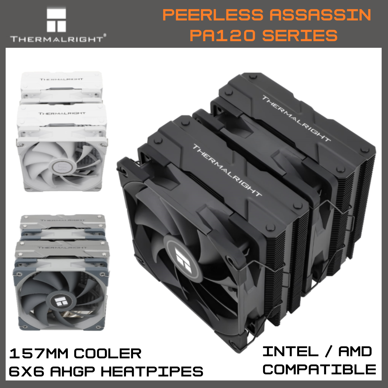 Thermalright Peerless Assassin PA120 CPU Air Cooler. For AM4 AMD
