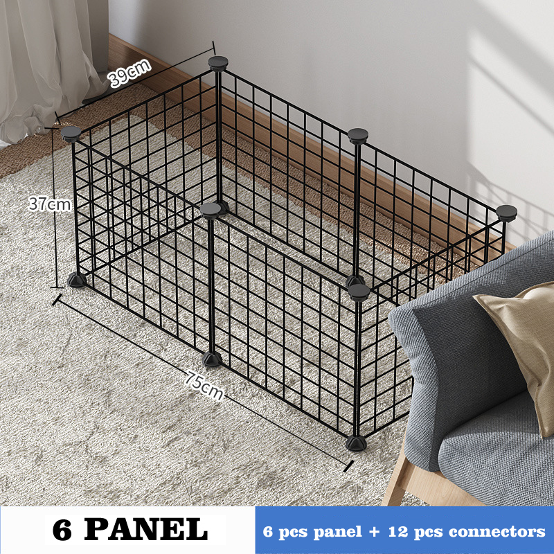 【35*35cm DIY】Dog Cage Frame Steel Panel Extendable Pet Cage Dog Fence