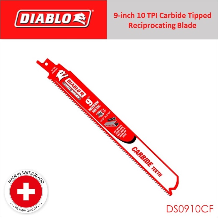 Freud DS0910CF Diablo 9 inch 10 TPI Carbide Tipped Reciprocating