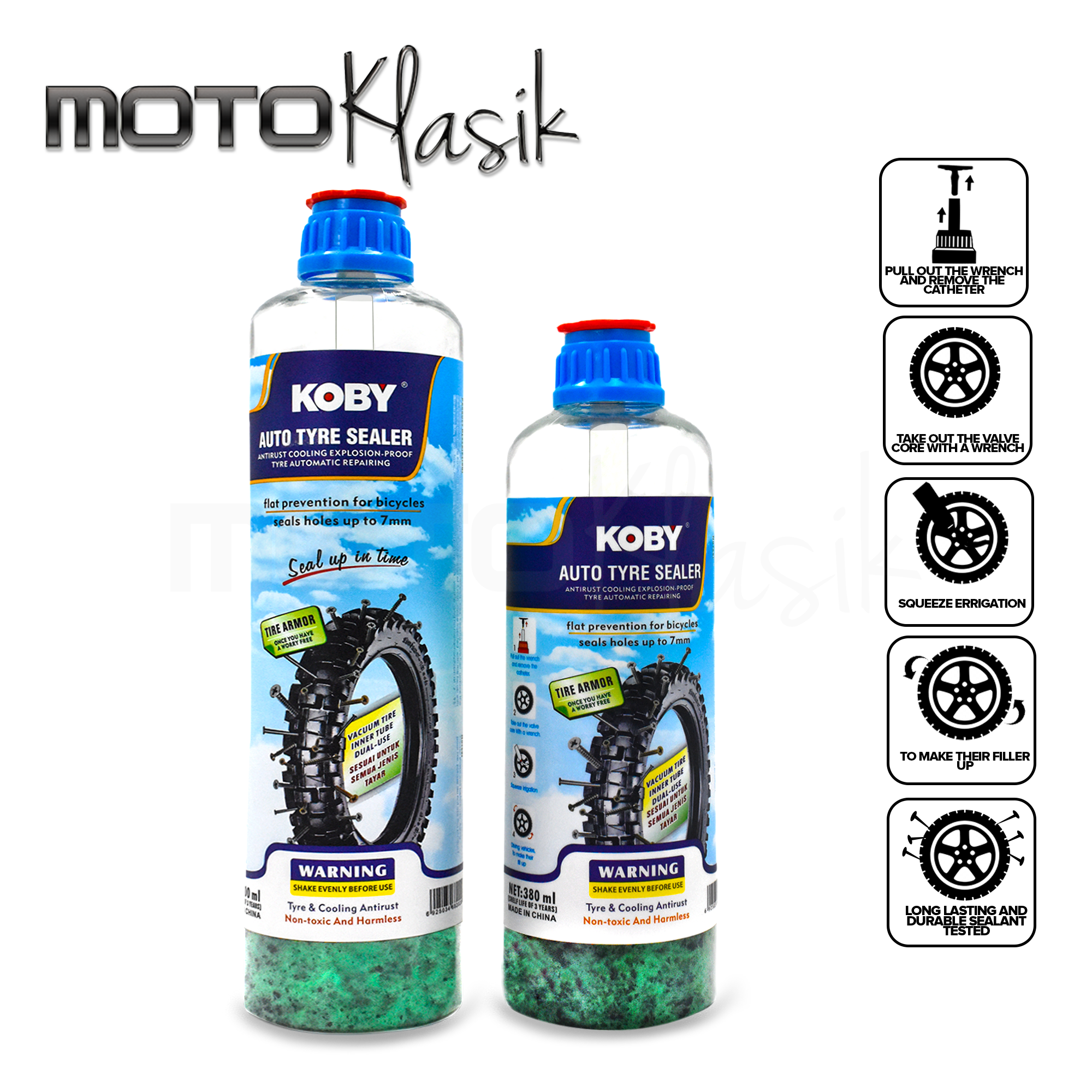 Flat Tyre Car Tyre Puncture Sealant KOBY TIRE SEALANT AUTO TYRE - Main Image
