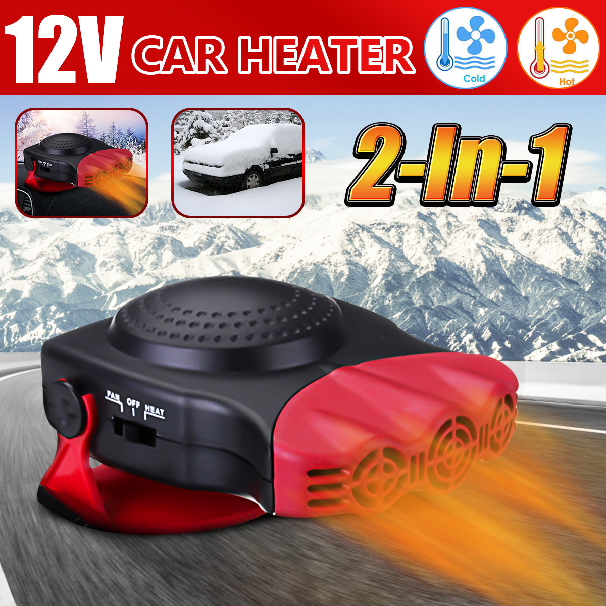 Portable Car Heater 12v 150w 人気ブランドの