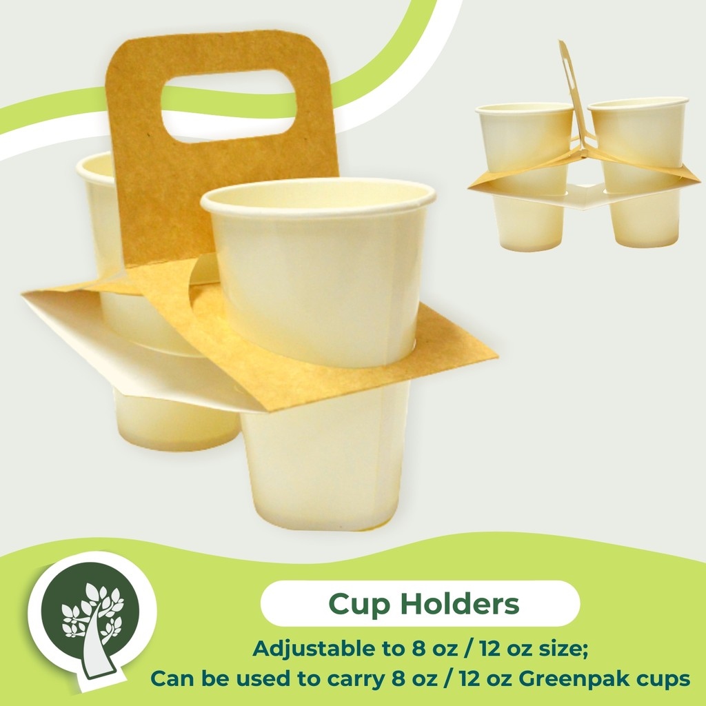 Greenpak Cup Holder for 2 Cups 100 Pcs. Disposable Disposable tableware ...