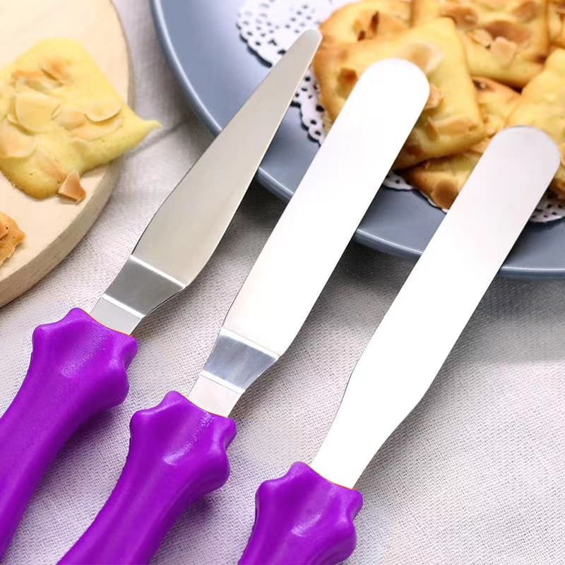 stainless steel cake spatula batter cream icing frosting knife 3pcs/Set