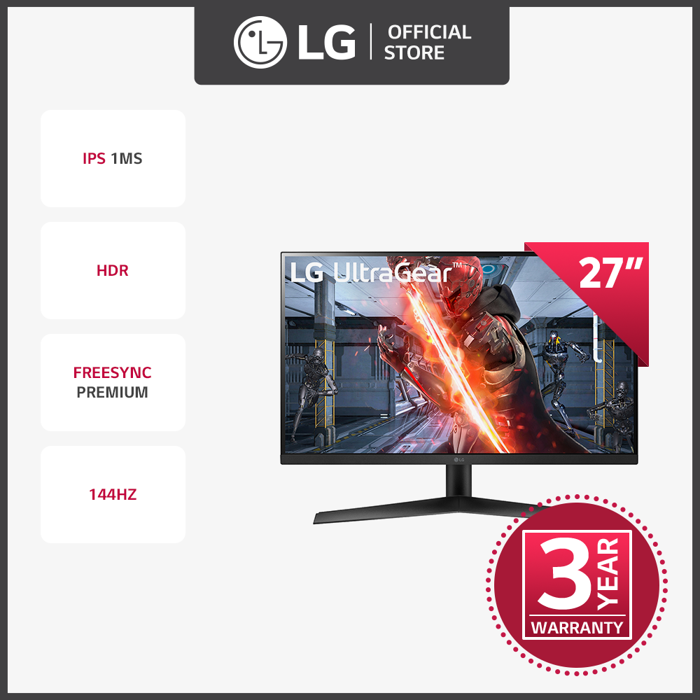 LG 27-inch UltraGear™ Gaming Monitor 27GN60R-B 27 Inch FHD IPS 1ms