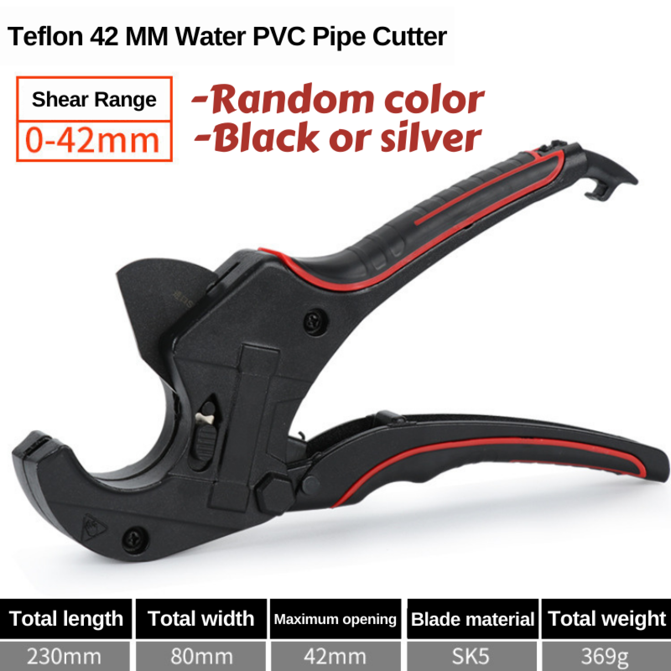 【Switchable blade】 42 mm PVC Pipe Ratchet Cutter Heavy duty Tube Cutter