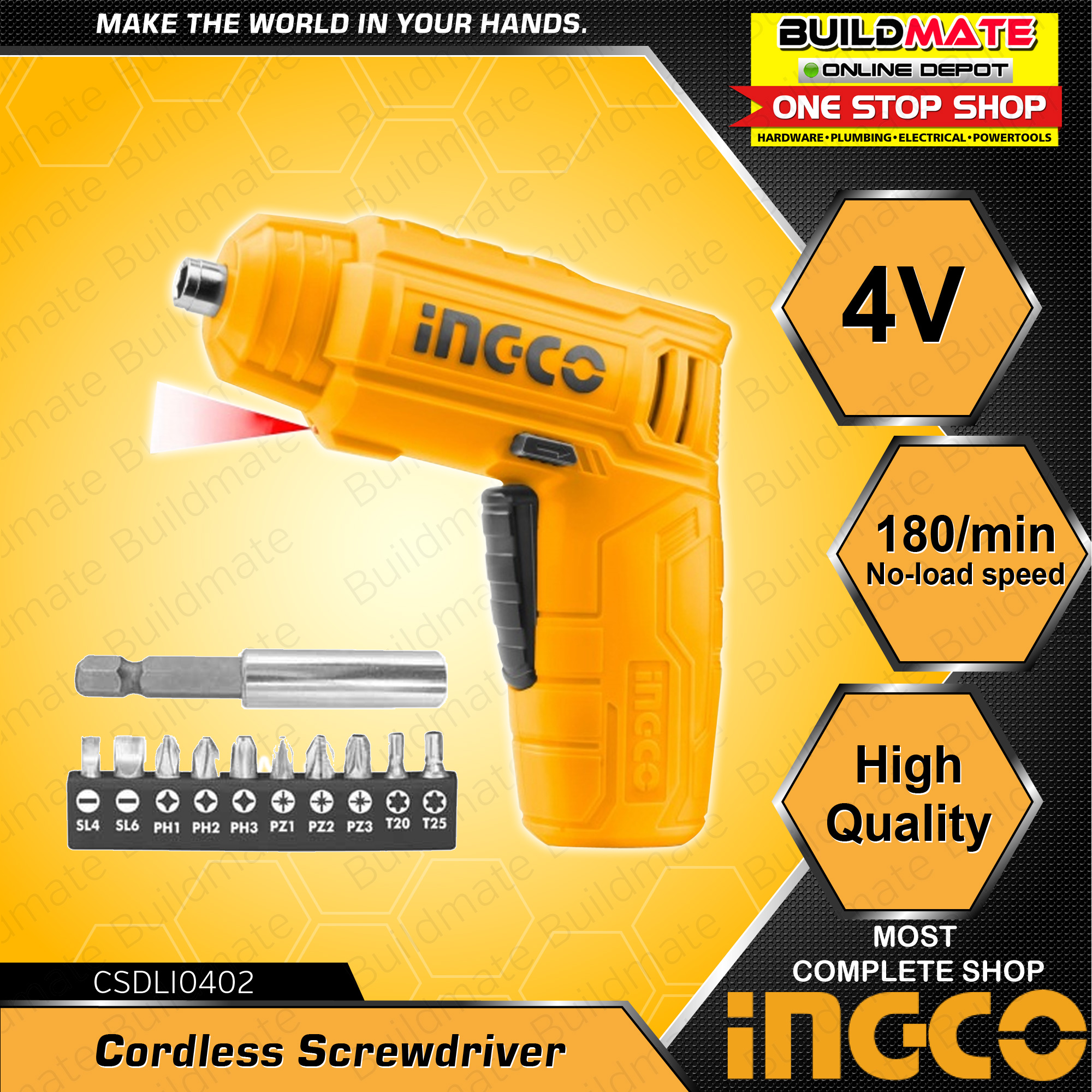 INGCO Cordless Screwdriver Screw Driver 