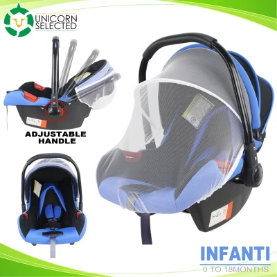Unicorn Selected Infanti PREMUIM Baby Car Seat Basket Carrier with Mosquito Net