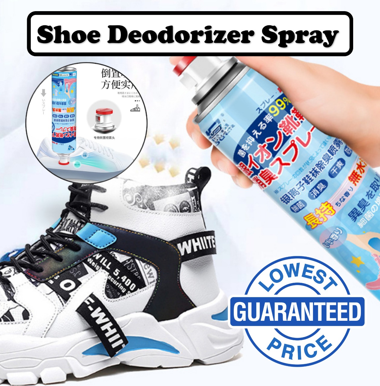 [JAPAN] Shoe Deodorizer Spray Shoe Deodorant Spray AntiBacterial