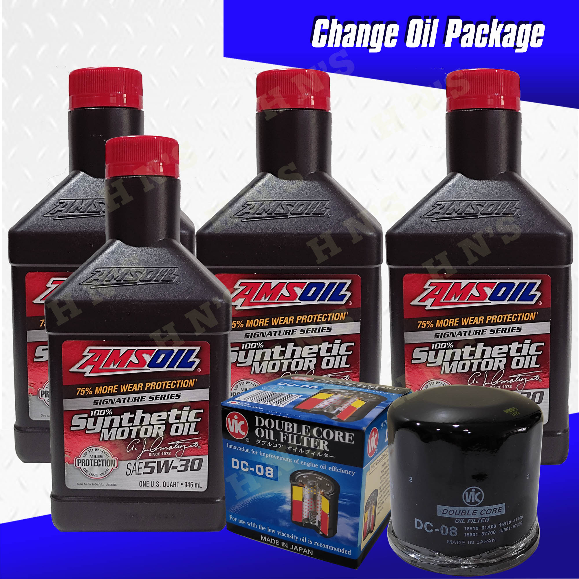 AMSOIL Signature Series SAE 5W30 Motor Oil Change Package for Suzuki