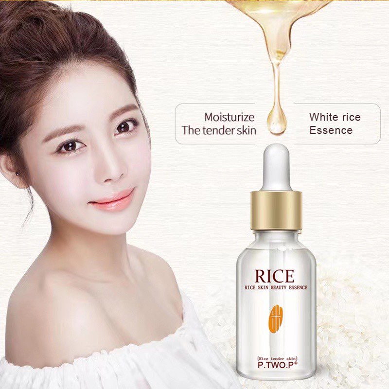Authentic White Rice Serum Skin Whitening Brightening Serum Pore