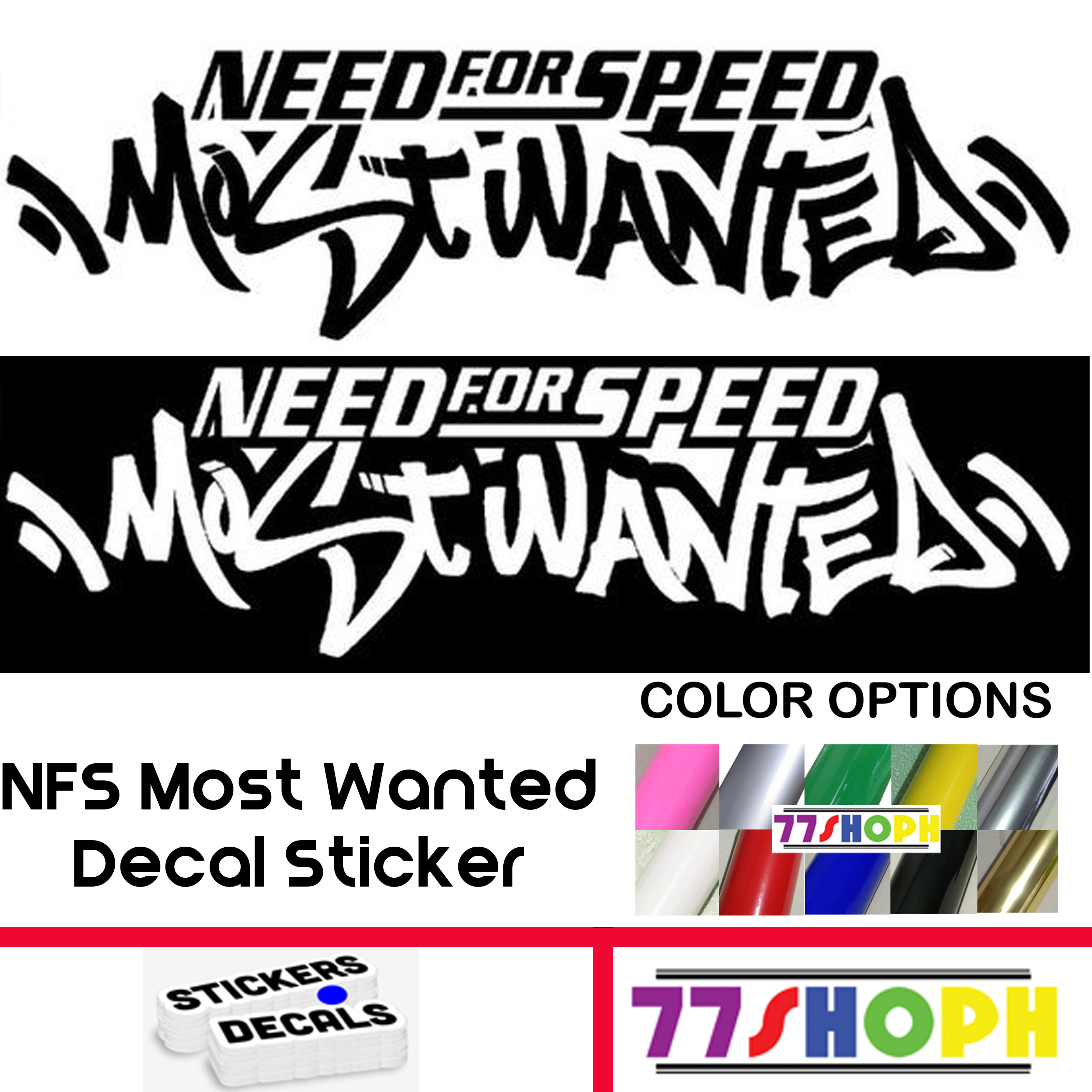 NFS Most Wanted Decal Sticker