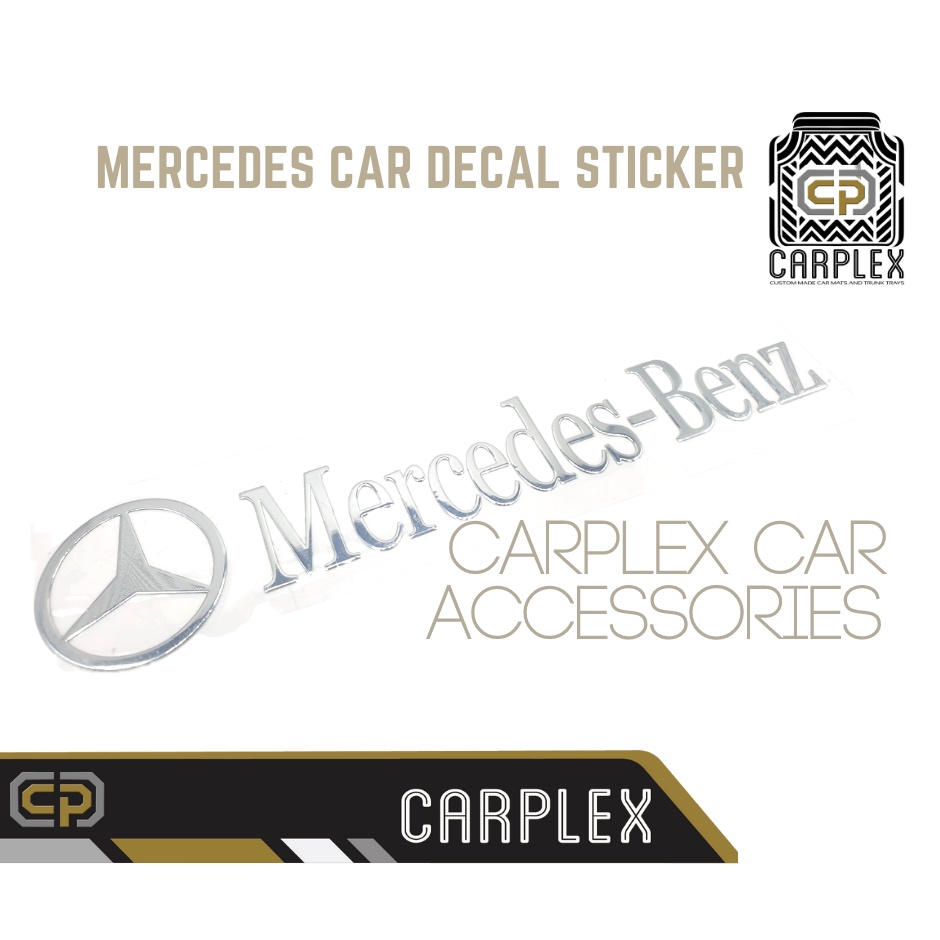 Mercedes Benz Decal Sticker MATTE CHROME DECAL STICKER