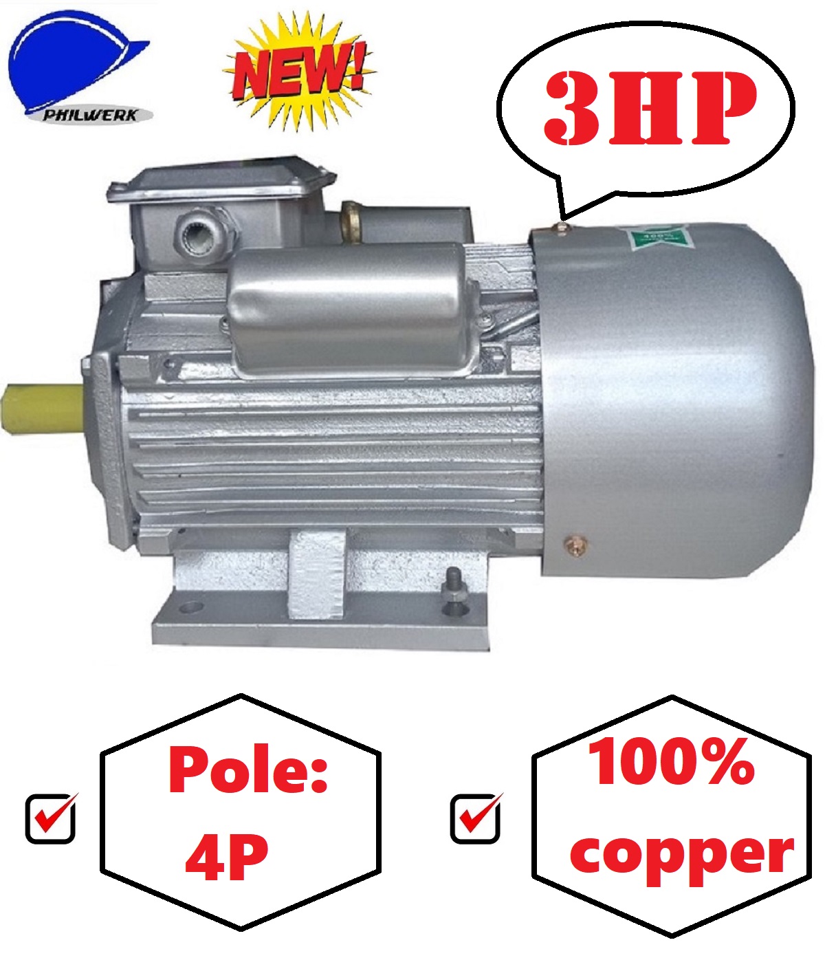 Go-Tan Electric Motor 3HP Single Phase (DT2 Copper) | Lazada PH