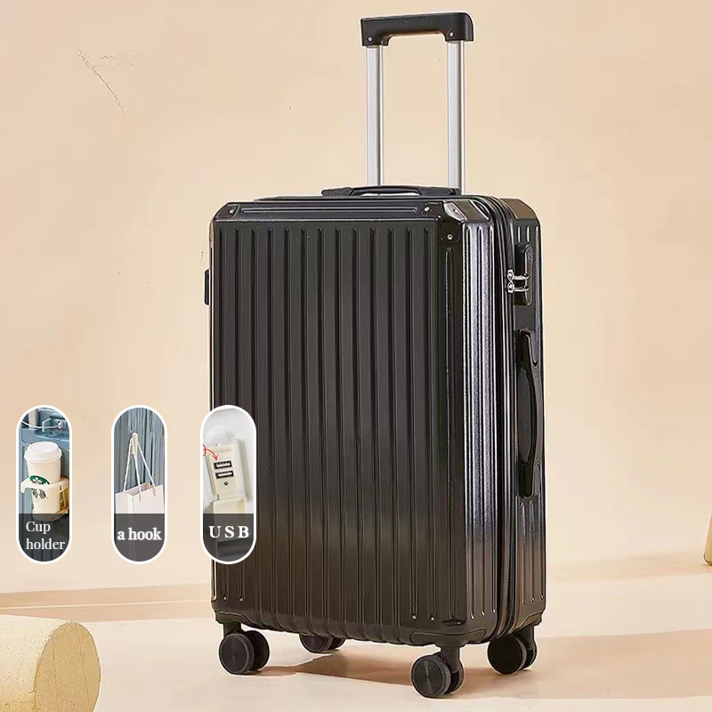 New luggage 2023 Multi function trolley case With phone holder water ...