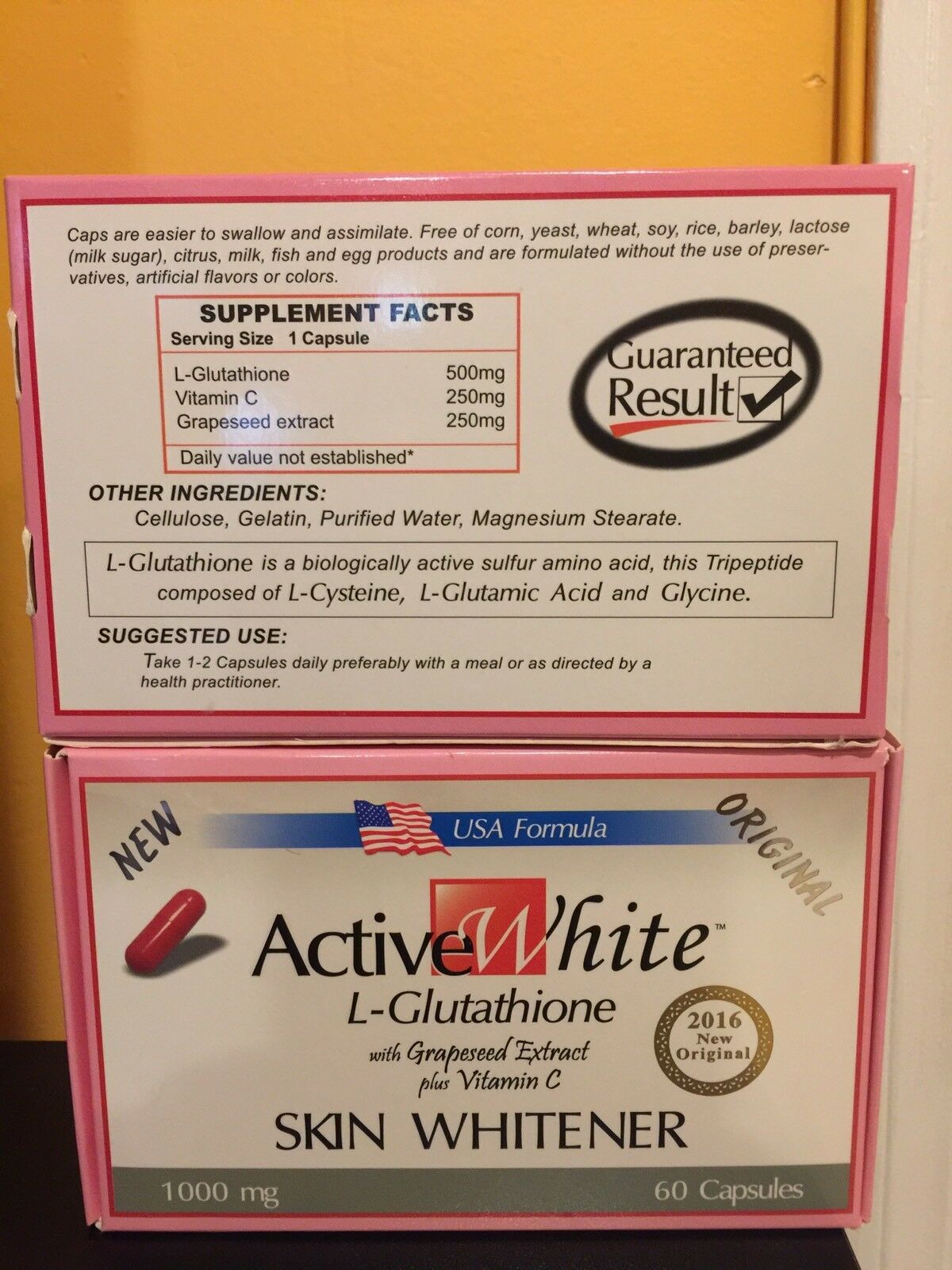 active white l-glutathione 1000mg  Skin Whitening Capsules for a Brighter, Healthier Glow Confidence in a capsule? It's