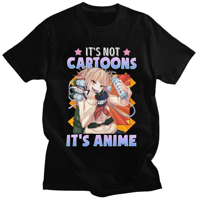 t shirt for men/【；】It's Not Cartoons It's Anime Funny Himiko Toga T Shirt  Men Cotton Tees MHA My Hero Academia Tshirt Short Sleeve Printed T-shirt  (1pcs) | Lazada PH