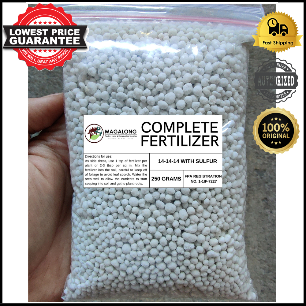 COMPLETE FERTILIZER 141414 WITH SULFUR PREMIUM GRANULAR FERTILIZER 14 NITROGEN 14