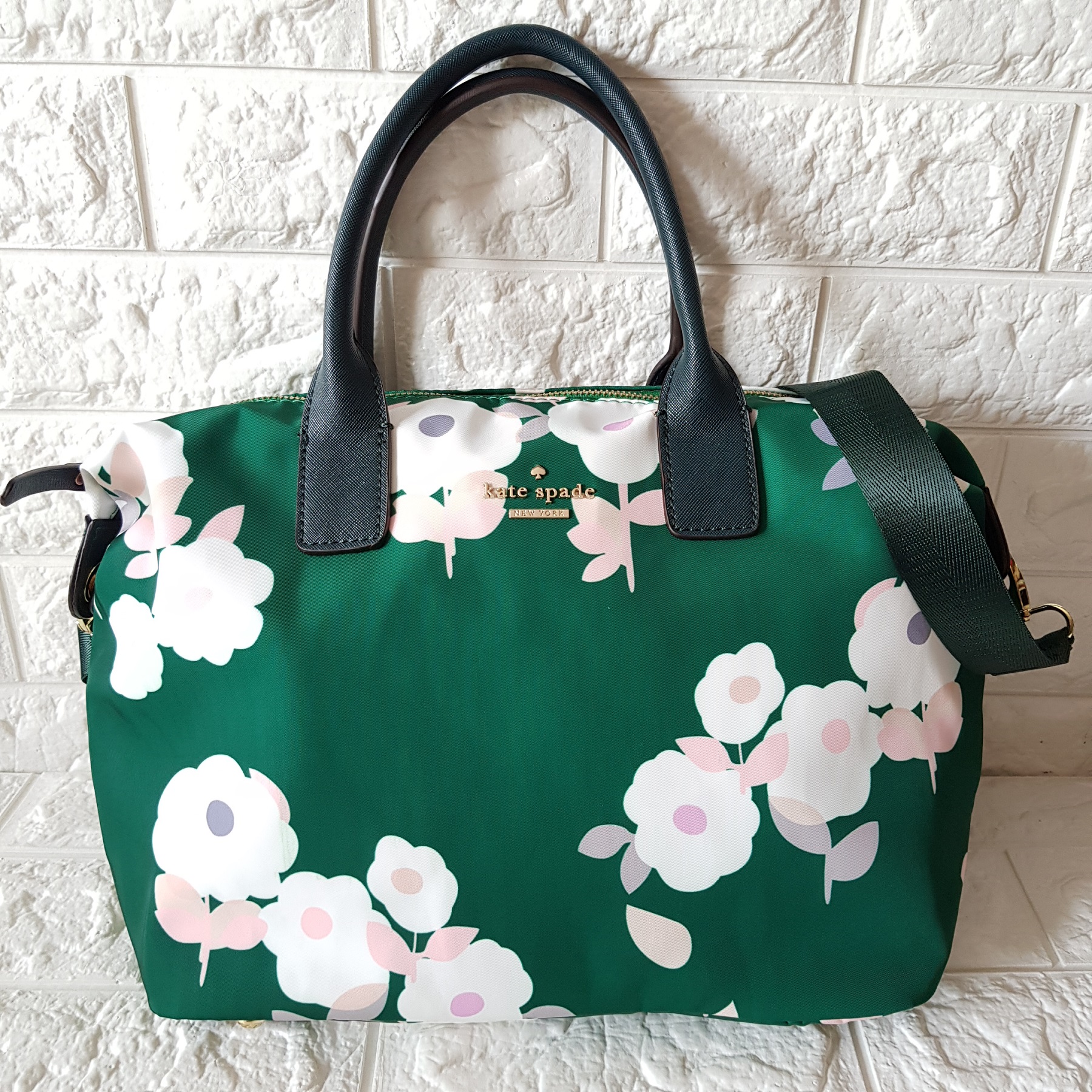 Original Kate Spade Lyla Floral Print Classic Nylon Weekender Bag