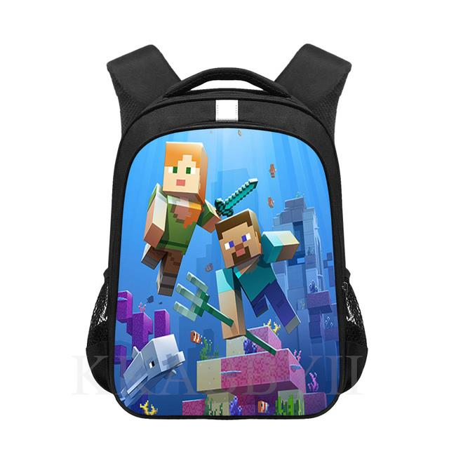 MINECRAFT 16 Inch Mochila Children School Bags For Kids Cartoon Anime ...